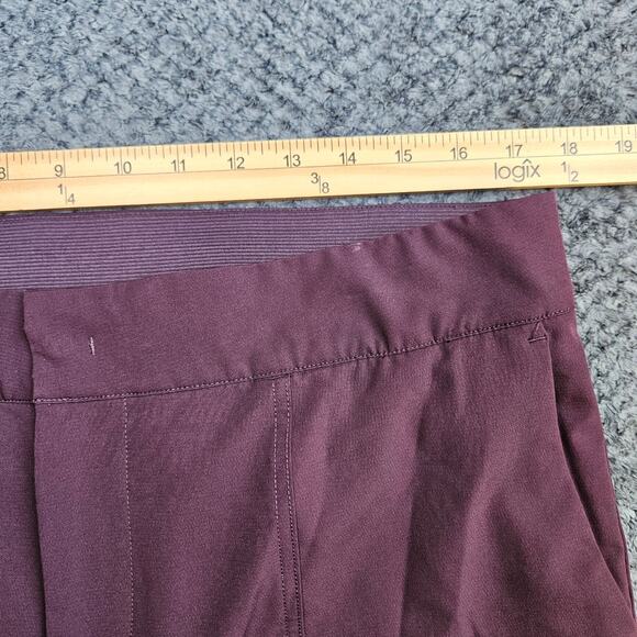🦃 Mondetta Womens Travel Pants Full Jersey Lined Maroon Size 12 Casual Comfort - Picture 11 of 12